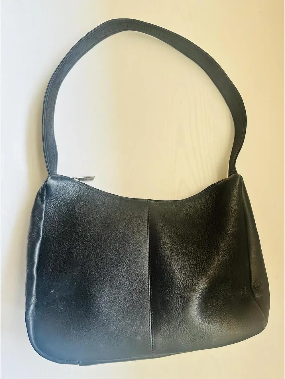 Le Donne Black Leather Crescent Hobo Bag Handmade Colombian Vaquetta Minimalist